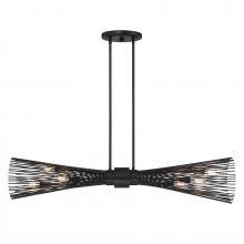 Savoy House 1-9601-6-89 - Longfellow 6-Light Linear Chandelier in Matte Black