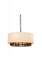 Kalco 504151BZG - Hudson 18 Inch Convertible Pendant - Semi Flush Mount