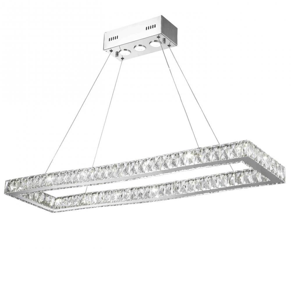 chrome rectangular chandelier