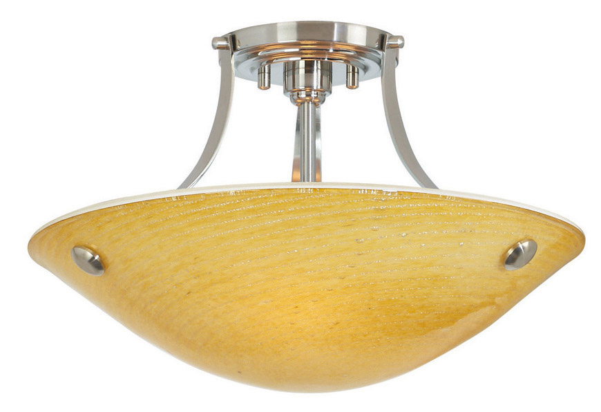 Ceiling Neptune Amber Bronze E26 Incandescent 3x60W