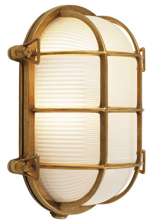 Outdoor Wall Tortuga Oval Brass CF GU24 13W