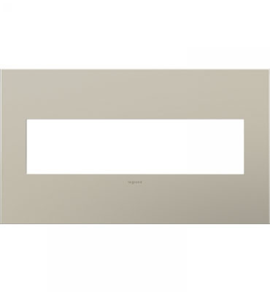 Adorne® Satin Nickel Four-Gang Screwless Wall Plate