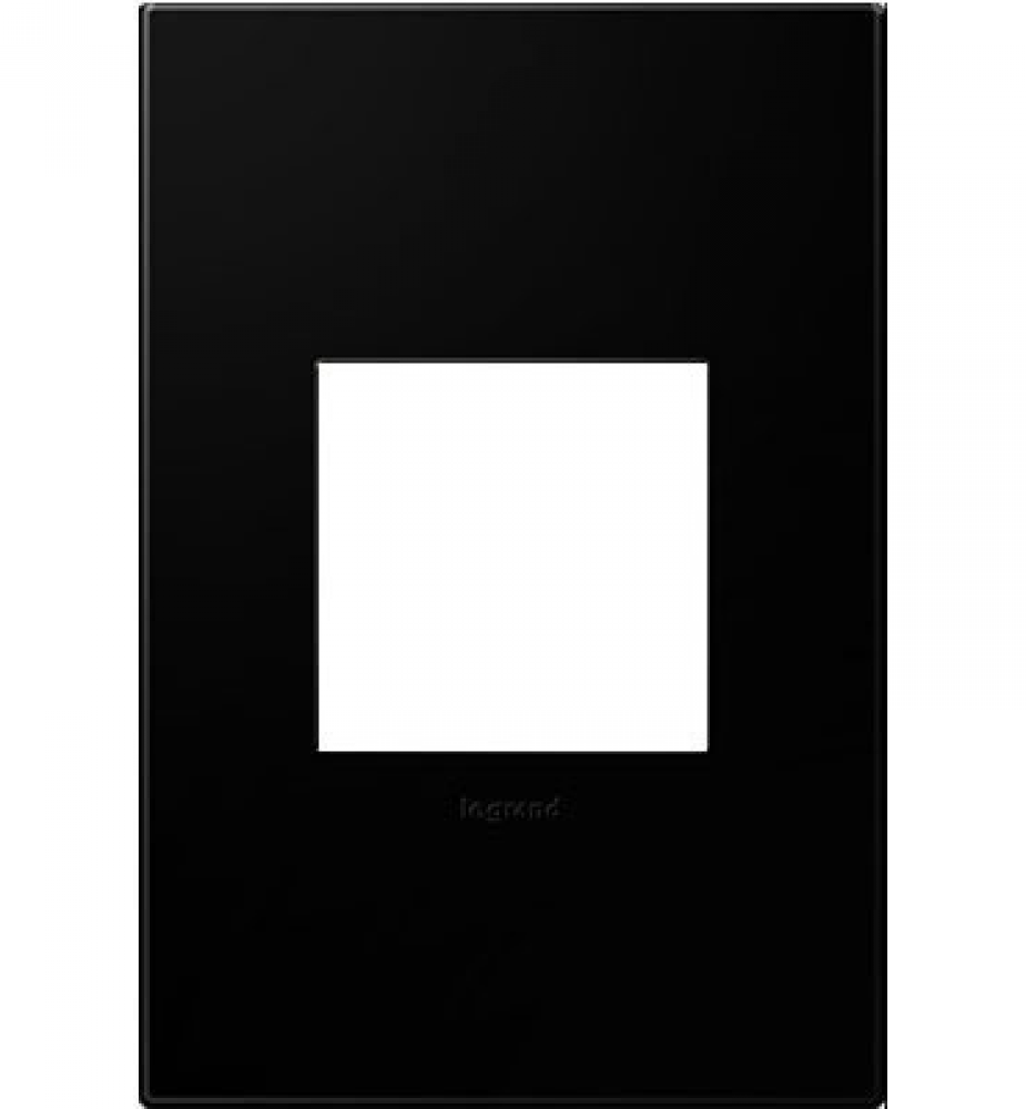 Adorne® Black Ink One-Gang Screwless Wall Plate