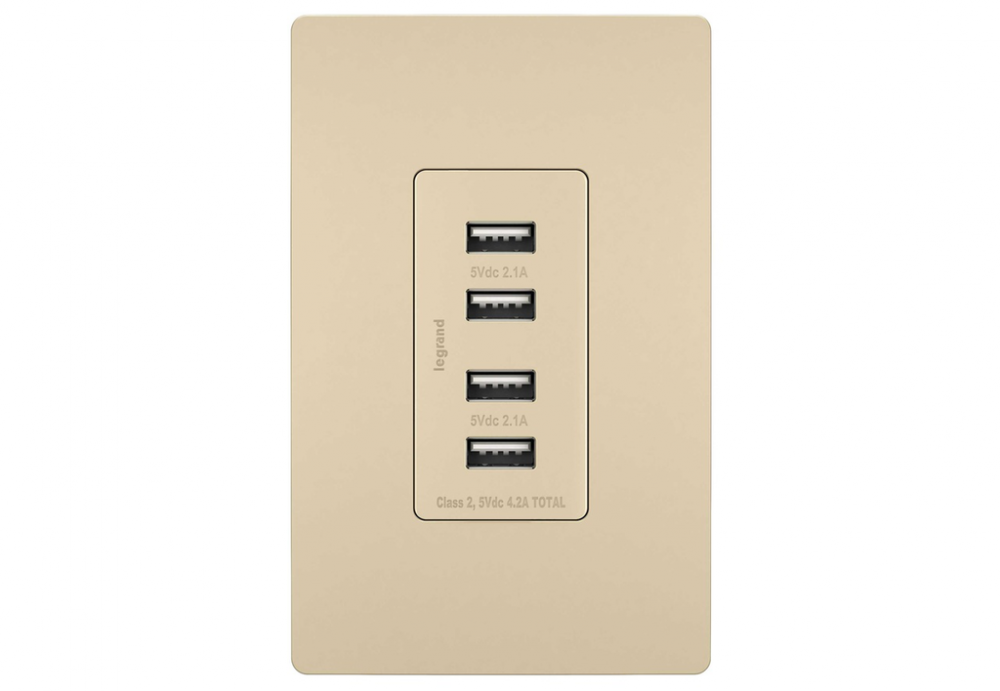 radiant? Quad USB Charger, Ivory