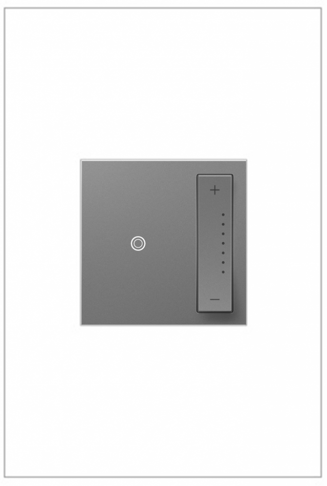 Adorne® 0-10V sofTap® Dimmer, Magnesium, with Microban®