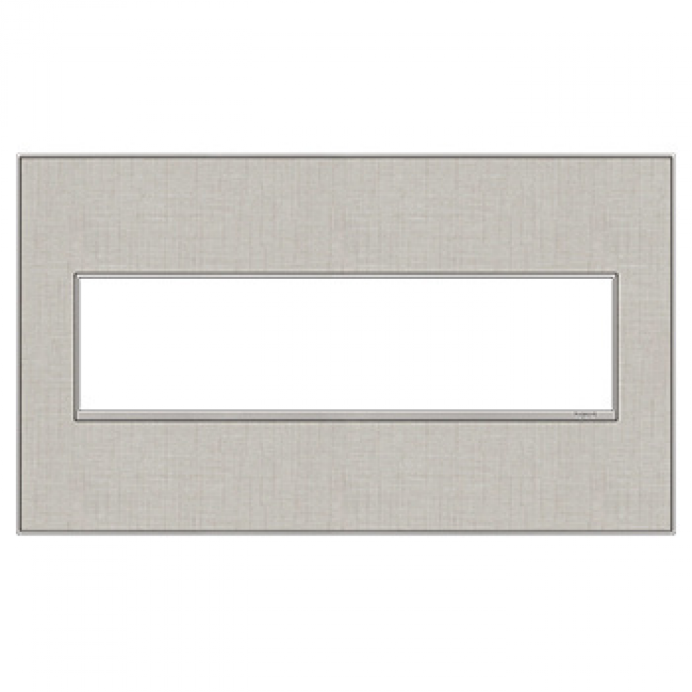 Adorne® True Linen Four-Gang Screwless Wall Plate