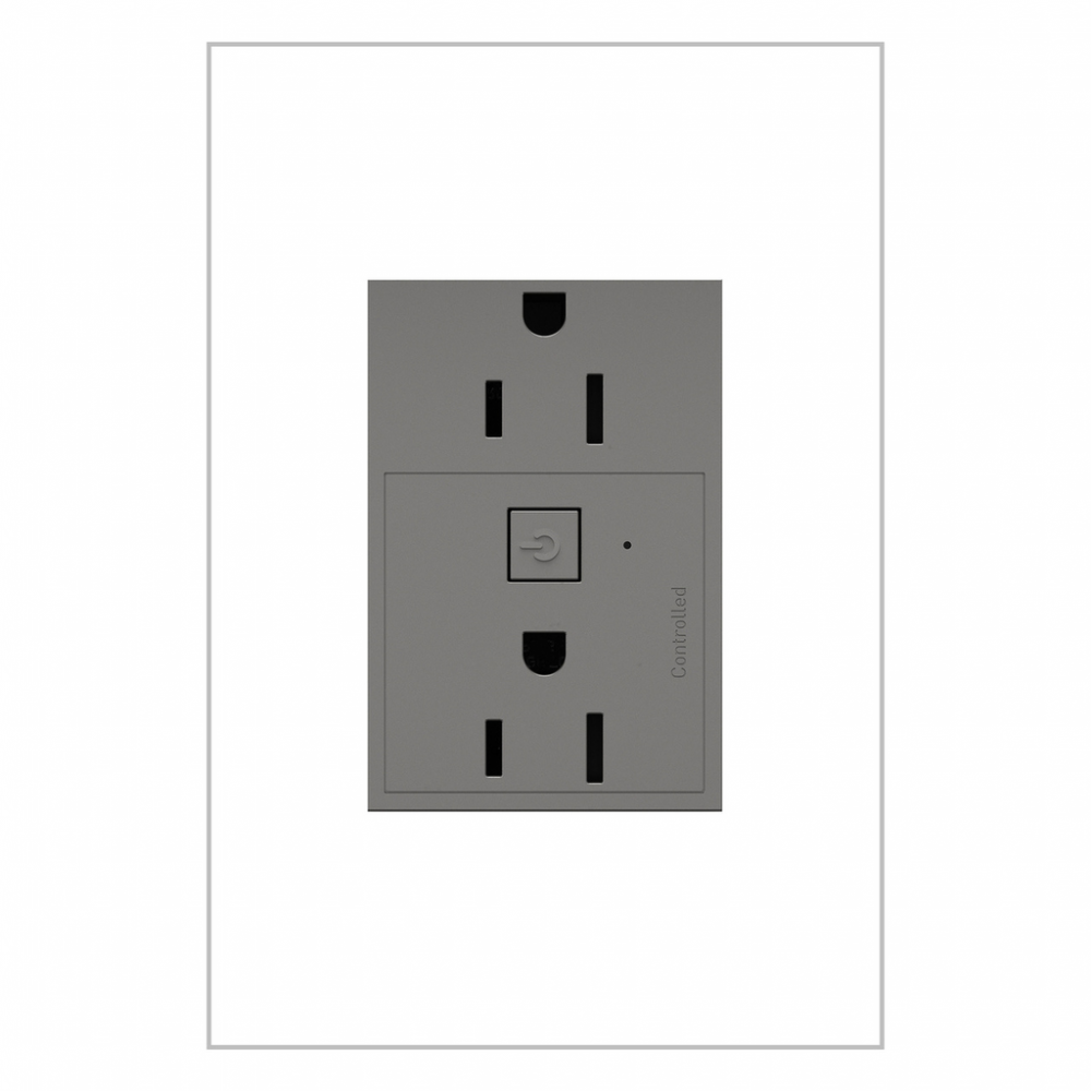 Adorne® 15A Smart Outlet with Netatmo Plus-Size, Magnesium