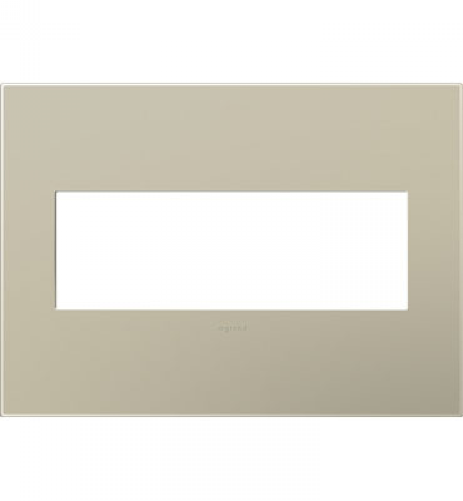 Adorne® Titanium Three-Gang Screwless Wall Plate