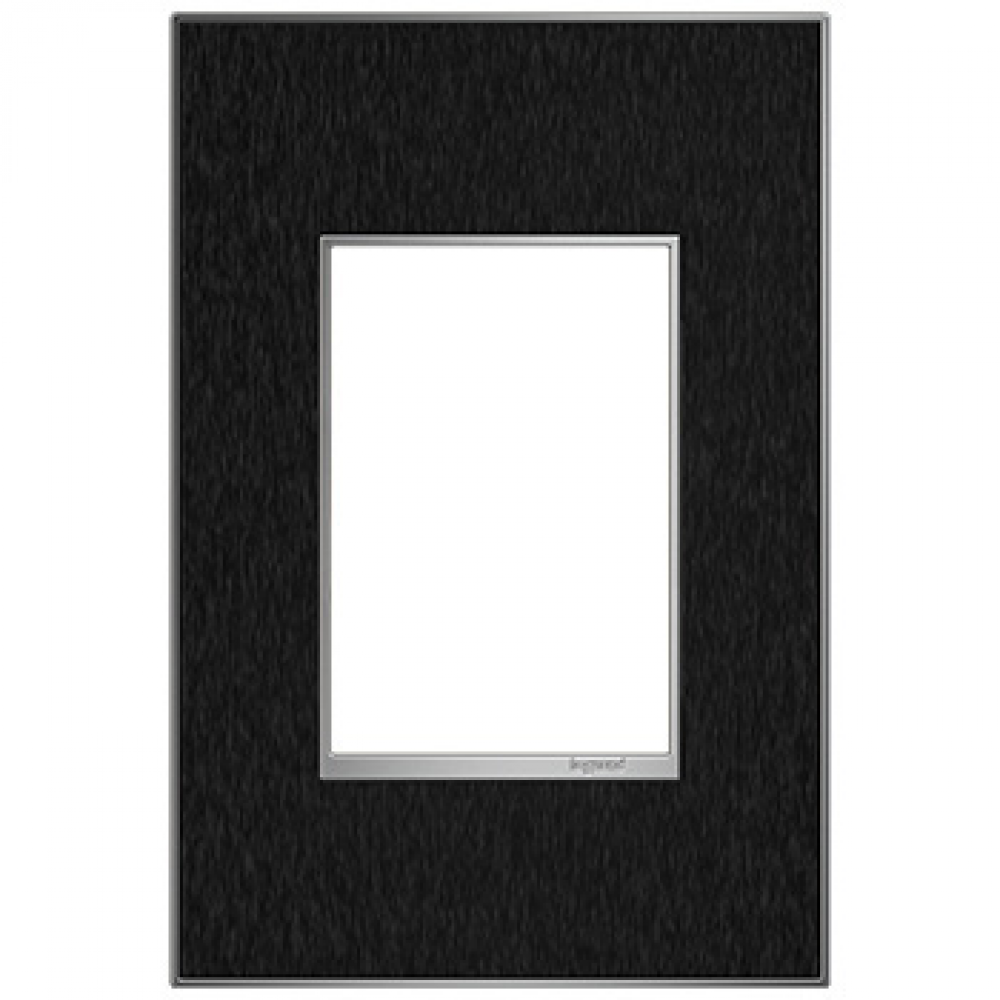 Adorne® Black Stainless One-Gang-Plus Screwless Wall Plate