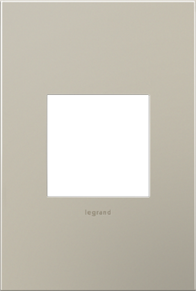 Adorne® Satin Nickel One-Gang Screwless Wall Plate