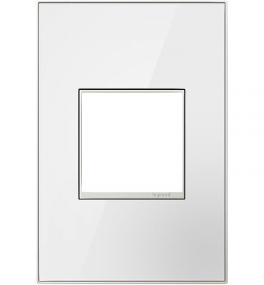 adorne? Mirror White One-Gang Screwless Wall Plate