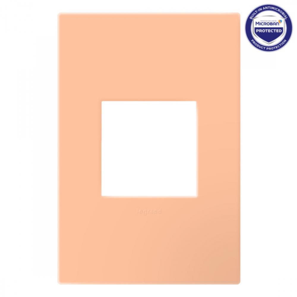 Adorne® Peachy One-Gang-Plus Screwless Wall Plate with Microban®