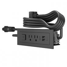 Legrand RDSZBK10 - Furniture Power Center Basic Switching Unit with 10' Cord- Black