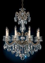  5007-83 - La Scala 8 Light 120V Chandelier in Florentine Bronze with Clear Heritage Handcut Crystal