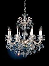  5073-51 - La Scala 8 Light 120V Chandelier in Black with Clear Heritage Handcut Crystal