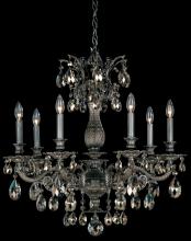  5677-23S - Milano 7 Light 120V Chandelier in Etruscan Gold with Clear Crystals from Swarovski