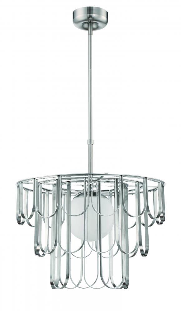 Melody 1 Light Pendant in Brushed Polished Nickel