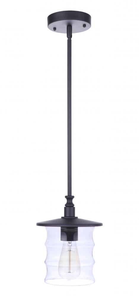 Canon 1 Light Outdoor Pendant in Midnight