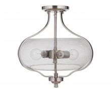 Craftmade 49952-BNK - Serene 2 Light Semi Flush in Brushed Polished Nickel