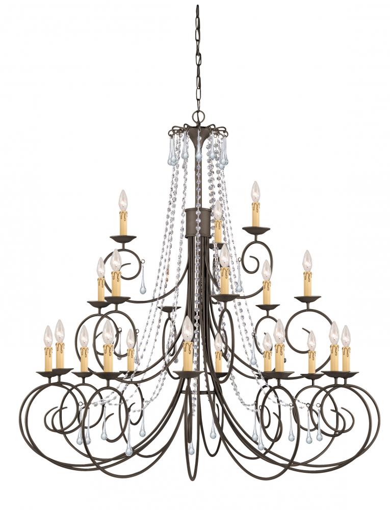 Crystorama Soho 21 Light Clear Swarovski Crystal Chandelier