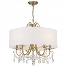  6625-VG-CL-SAQ - Othello 5 Light Spectra Crystal Vibrant Gold Chandelier