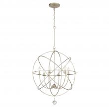  9228-OS - Solaris 6 Light Olde Silver Sphere Chandelier