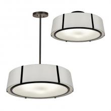  FUL-907-BK - Fulton 6 Light Matte Black Convertible Chandelier/Flushmount