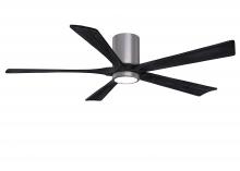 Matthews Fan Company IR5HLK-BP-BK-60 - IR5HLK five-blade flush mount paddle fan in Brushed Pewter finish with 60” Matte Black blades an