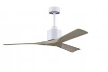 Matthews Fan Company NK-MWH-GA-52 - Nan 6-speed ceiling fan in Matte White finish with 52” solid gray ash tone wood blades