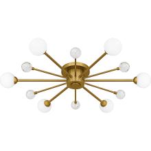 Quoizel QSF6781BRG - Combe 6-Light Brushed Gold Semi-Flush Mount