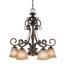 Golden 3890-D5 GB - 5 Light Nook Chandelier