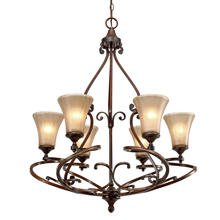 Golden 4002-6 RSB - 6 Light Chandelier