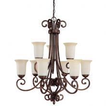 Capital 3029BB-251 - Nine Light Burnished Bronze Up Chandelier