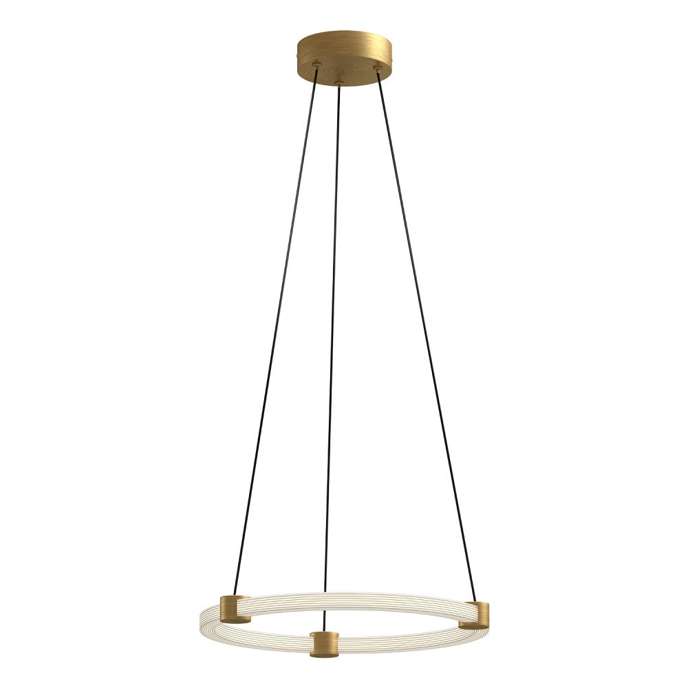 Bruni 16-in Brushed Gold LED Pendant