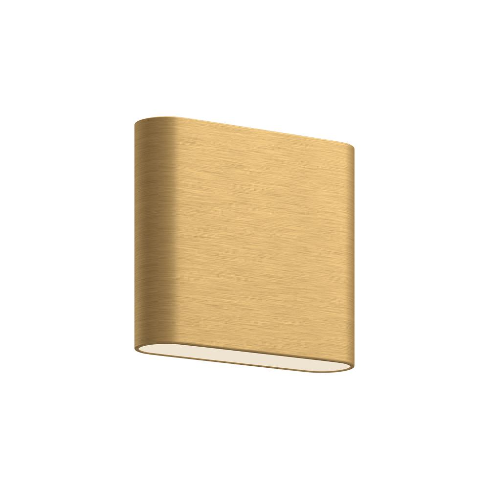 Slate 6-in Brushed Gold LED Wall Sconce