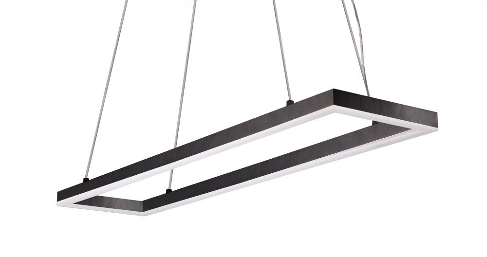 Piazza - Rectangular Pendant with Powder Coated Extruded Aluminum