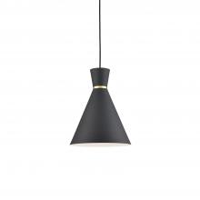 Kuzco Lighting Inc 493210-BK/GD - Vanderbilt 10-in Black With Gold Detail 1 Light Pendant