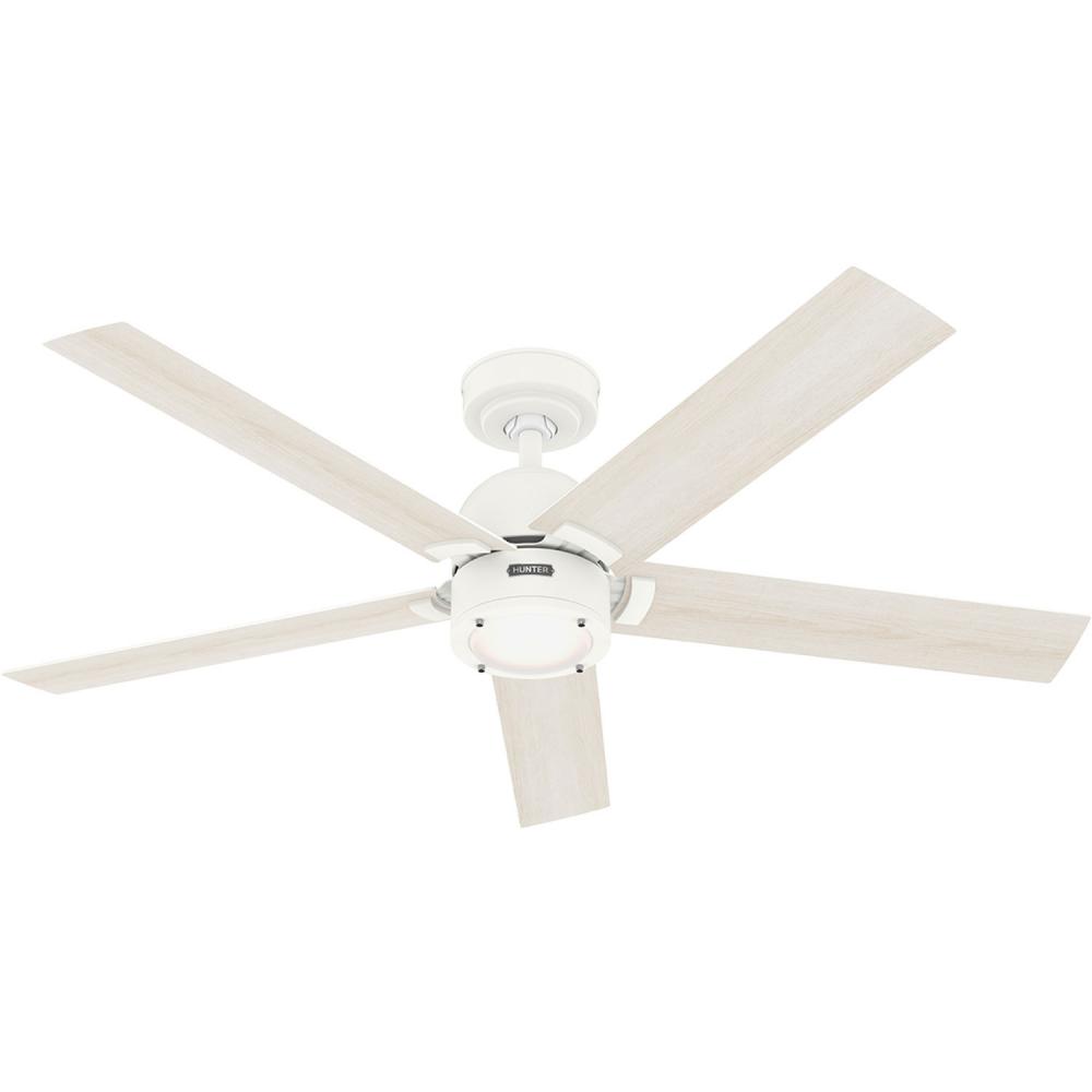 Hunter 52 inch Erling ENERGY STAR® Fresh White Ceiling Fan with LED Light Kit and Handheld Remote