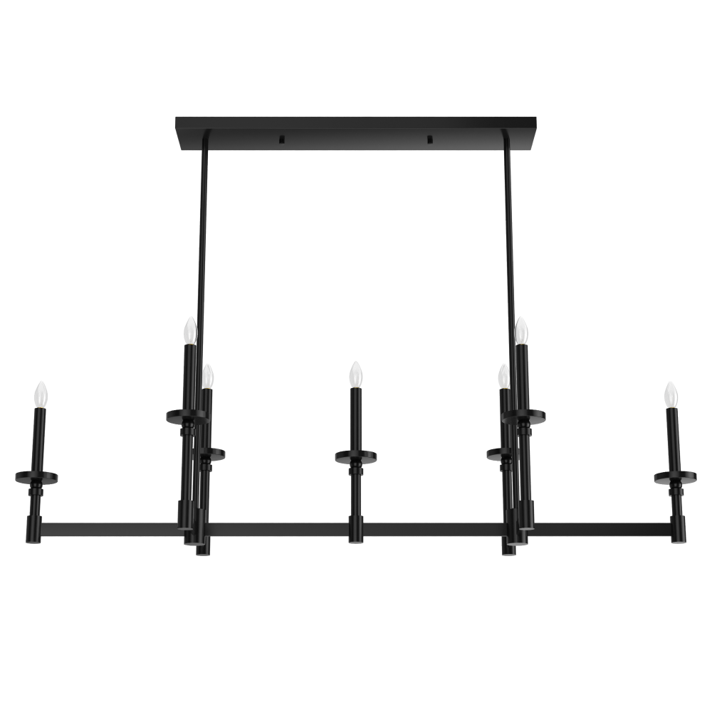 Hunter Briargrove Matte Black 7 Light Large Chandelier Ceiling Light Fixture