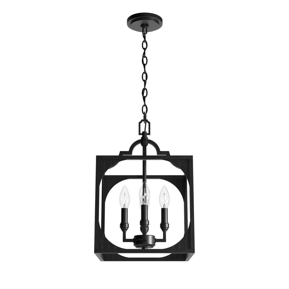 Hunter Highland Hill Rustic Iron 4 Light Pendant Ceiling Light Fixture