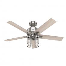 Hunter 52993 - Hunter 52 inch Astwood II Brushed Nickel Ceiling Fan with LED Light Kit and Handheld Remote