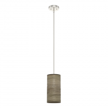 Hunter 19241 - Hunter Solhaven Warm Grey Oak and Brushed Nickel 1 Light Pendant Ceiling Light Fixture