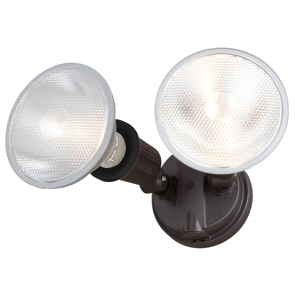 6.75-in. 2 Light Outdoor Security Flood Light Bronze