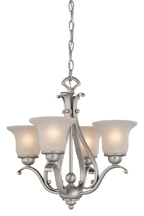 Monrovia 4L Mini Chandelier or Semi Flush (Dual Mount) Brushed Nickel