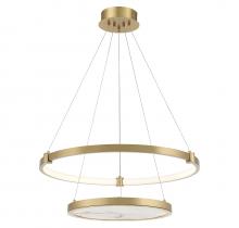 Lighting One US V6-L7-7120-50-322 - Mayer LED Chandelier in Warm Brass