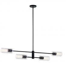  52681BK - Velestino 47.50" 4-Light Linear Chandelier in Black