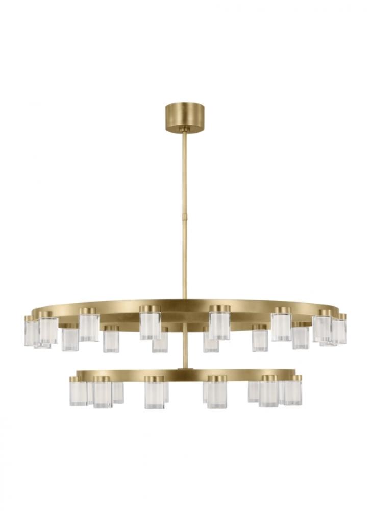 The Esfera Two Tier X-Large 28-Light Damp Rated Integrated Dimmable LED Ceiling Chandelier