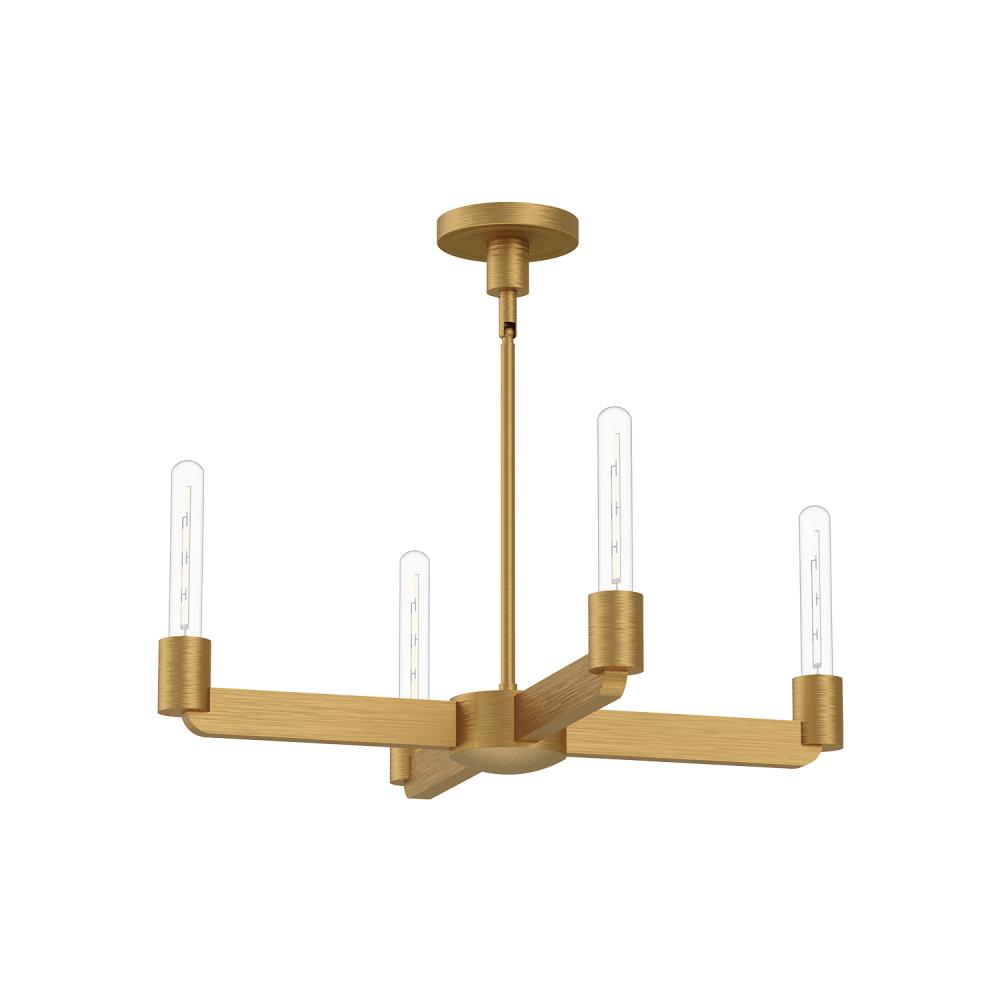 Claire 25-in Aged Gold 4 Lights Chandeliers