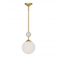 Alora Lighting PD415308BGOP - Celia 8-in Brushed Gold/Opal Glass 1 Light Pendant