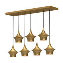 Alora Lighting LP523036BG - Emiko 36-in Brushed Gold 7 Lights Linear Pendant